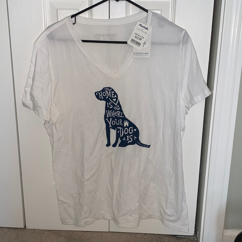 Life is Good dog shirt